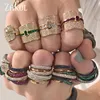 ZAKOL-anillo de compromiso con circón cúbico para mujer, sortija apilable, circón, boda, estilo Punk, Dubái ► Foto 2/6