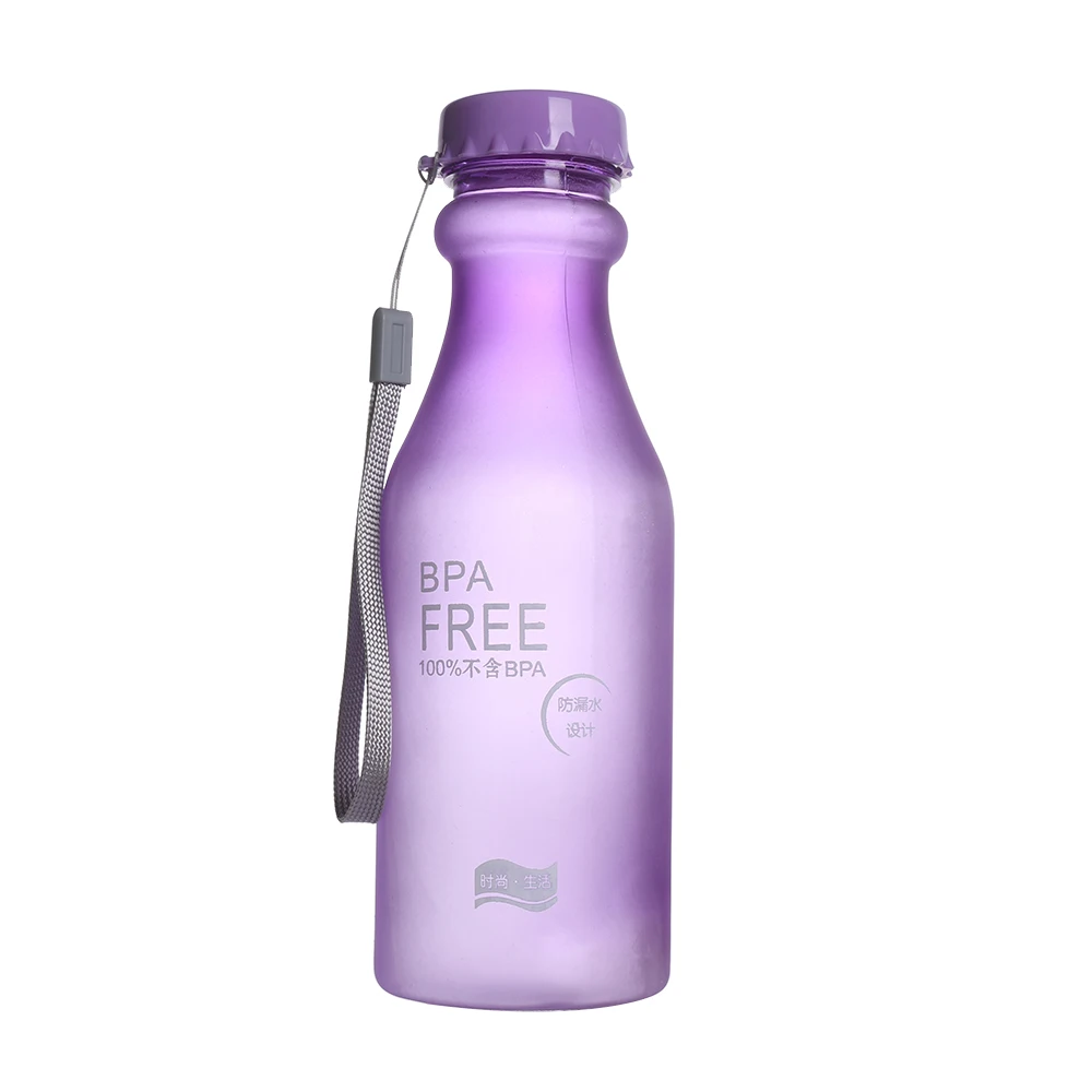 550ML-purple Новая домашняя детская бутылка для воды, креативная пластиковая бутылка для воды с защитой от протечек, Спортивная бутылка для воды, детский стакан для чая, Велоспорт - Цвет: 550ML-purple