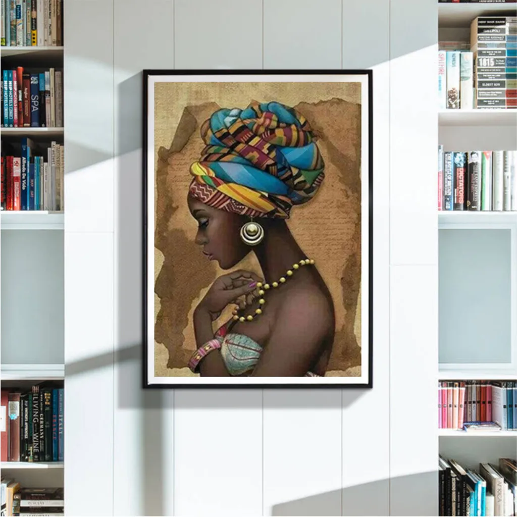 5D Diamond Painting African Women Embroidery Paintings Rhinestone Pasted DIY Cross Stitch Home Decor | Дом и сад