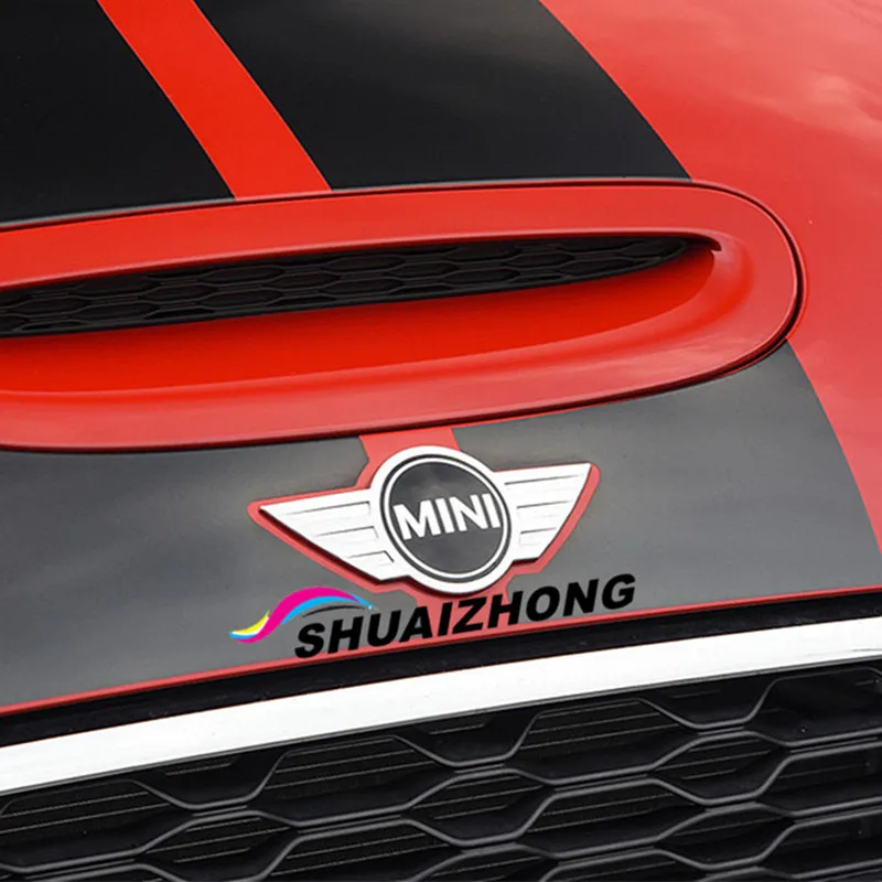 Металлический 3d Мини Автомобильный значок эмблема логотип наклейки для MINI Cooper CABRIO WORKS S Передняя крышка на голову задняя головка коробка значок наклейки