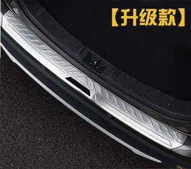 Подходит для Mitsubishi Outlander с синим или черным логотипом из нержавеющей стали Задний бампер протектор Подоконник багажник рельефная пластина отделка - Цвет: Лаванда