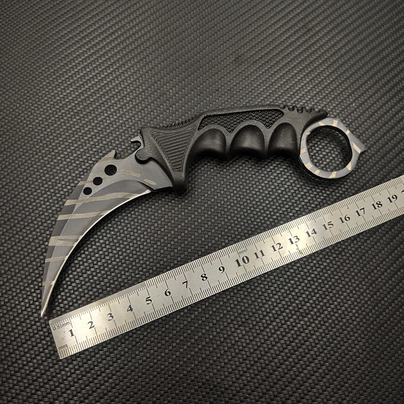 Прямая поставка 4,5 мм толщина CS GO Karambit нож кемпинг счетчик удара коготь тактический нож настоящая игра нож шейный нож оболочка