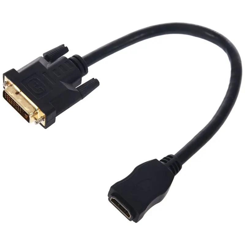 DVI D Male 24 + 1 pin к HDMI Female 19 HD HDTV монитор Кабель адаптер|Соединители| |