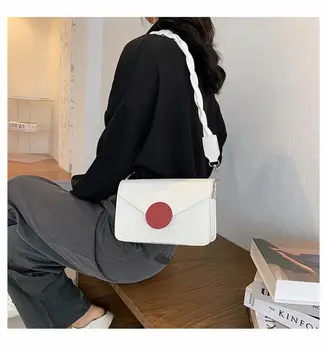 

Crocodile Pattern Women Shoulder Bag Knitting Strap Crossbody Bags For Women Small Square Women's Bag 2020 Fashion Shopper Bags