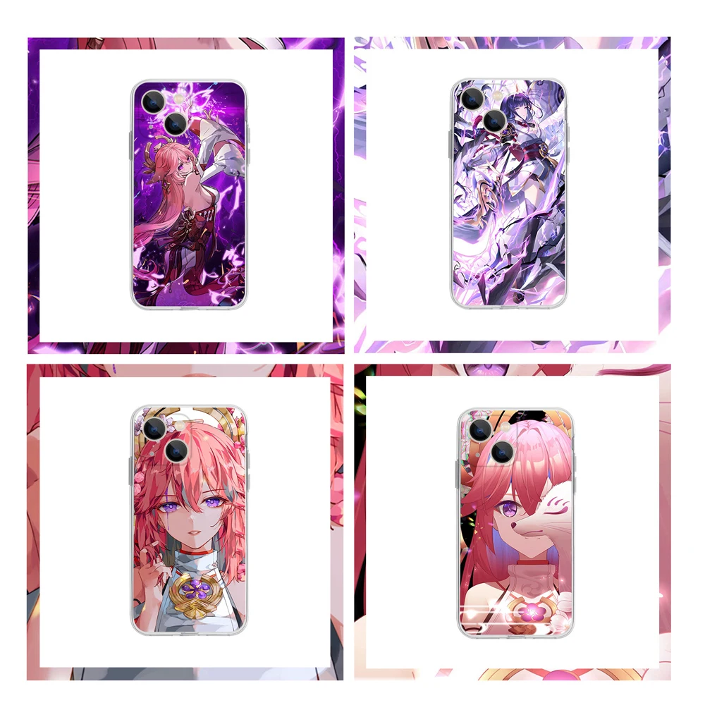 Genshin impact Anime Phone Case For iPhone 12 11 Pro MAX XR XS 7 SE20 13 X 8 6 Plus Cute Clear Hard Matte Cover Shockproof Shel | Дом и сад