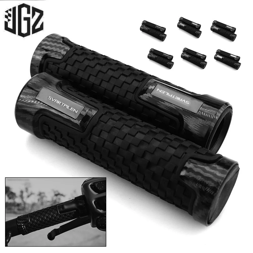 Motorcycle 22mm Handlebar Grips Rubber Plastic Carbon Hand Grips for