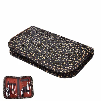 

10pc In 1 Nail Clippers Scissors Grooming Tool Manicure Set Manicure Pedicure Set With Leopard Case