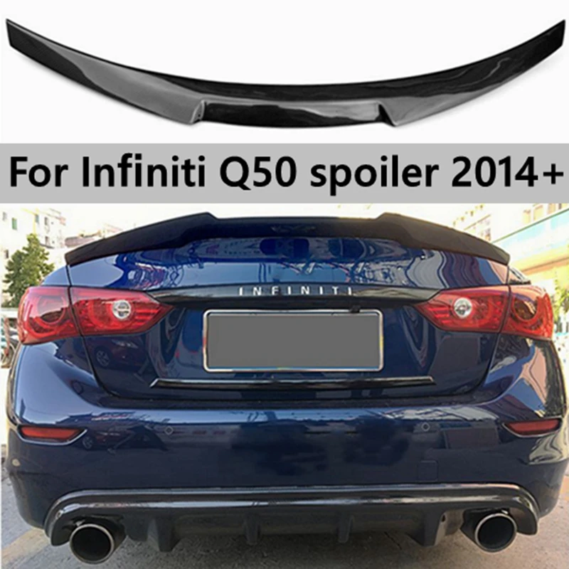 Спойлер M4 для Infiniti Q50 Q50S спойлер из углеродного волокна в стиле 2015-2017 с крышкой |