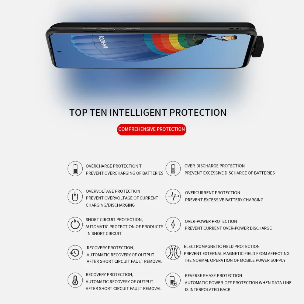 Чехол-аккумулятор для samsung A51 7000 мАч, Внешнее зарядное устройство, резервный внешний аккумулятор, противоударный чехол для зарядки для samsung A51, чехол для питания