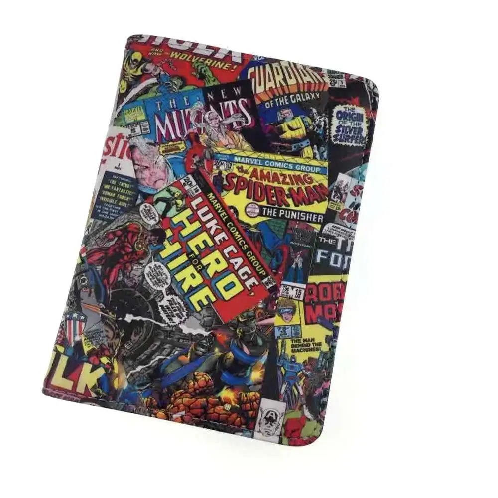 Marvel, Бэтмен, Супермен, Дэдпул, Обложка для паспорта, держатель для ID карты, папка для хранения, сумка, аксессуары для путешествий, для мужчин, женщин, мальчиков, девочек, подарок - Цвет: Style 14