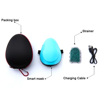 

PM2.5 Electric Mouth Mask Antifoam mask Respirator with Filter Anti Fog Dust Antivirus Face Mask Fresh Air Purifying Breathable