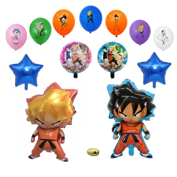 

14pcs/set Cartoon 7 Dragon Ball Goku Foil Balloon red 30 inch Number Balloon Happy Birthday Party Decoration boy Kids Toys