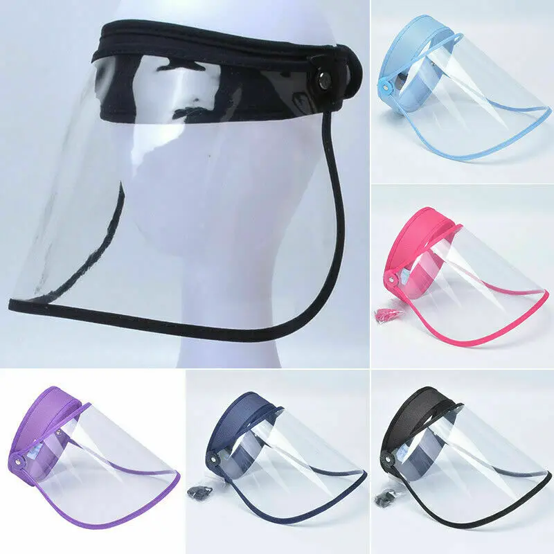 Anti-Saliva Dustproof Mask Transparent PVC Safety Faces Shields Screen Spare Visors For Head Eye Protection dust mask face protector