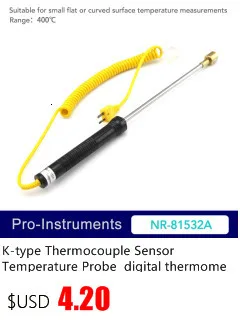 Хороший DT804 цифровой ЖК-промышленный термометр термопара датчик K Тип термометр с зондом Null