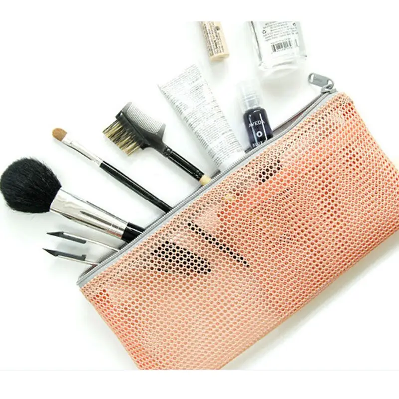 

Zipper Travel Bag Makeup Cosmetic Pouch Washing Storage Bag Pencil Case Purse student cases high quality Washable case