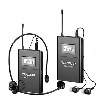 

Takstar WTG-500 /WTG500 UHF Wireless audio system for Tourist guide/Teaching Transmitter+Receiver+ microphone+earphone