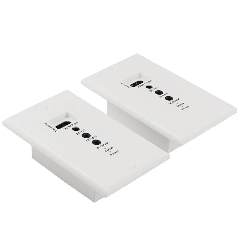 HDMI настенный удлинитель 1080P HDMI, Овер-Cat5e/Cat6 удлинитель настенная пластина с ИК-управлением(отправитель и ресивер