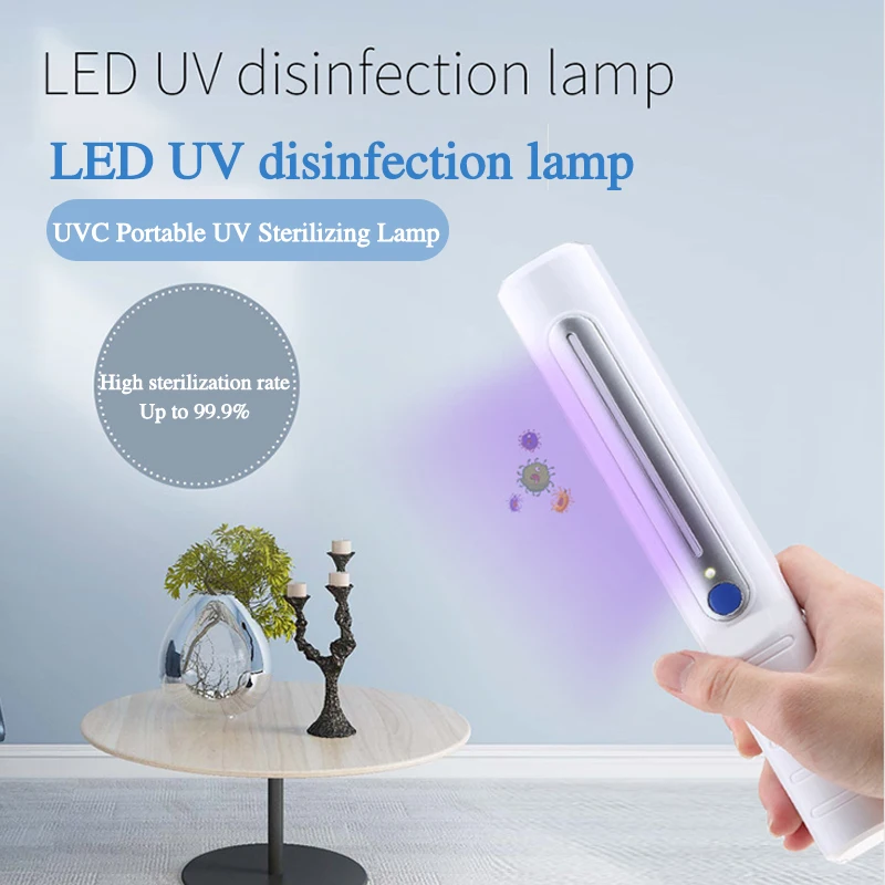 

Handheld UVC Germicidal Sterilization Lamp bulb Ultraviolet light Stick disinfect bacterial kill mites Underwear Antivirus Light