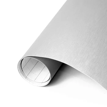 

12"x60" Sticker 31cm x 150cm Car Brushed Steel Vinyl Silver Decal DIY Cover