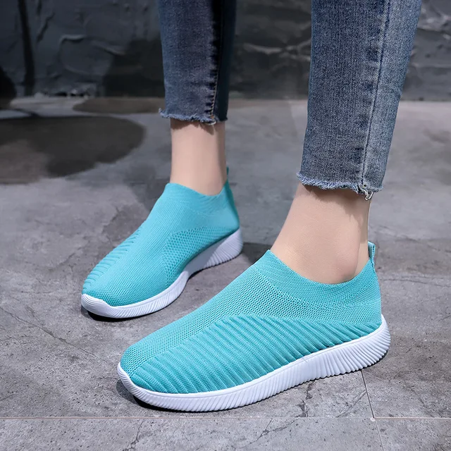 Women Vulcanized Shoes Flat Slip on Shoes Woman Lightweight White Sneakers 2022 Summer Autumn Casual Chaussures Femme Basket 3