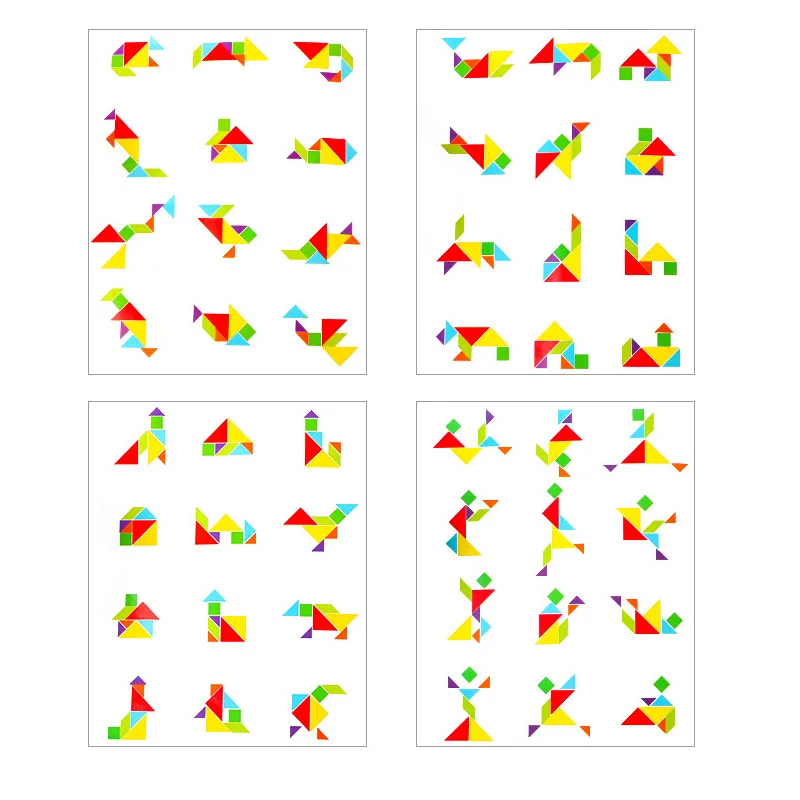 Монтессори обучающая Волшебная книга Магнитная 3D Головоломка Tangram игра креативная головоломка магнитная головоломка подарок для мальчиков и девочек PT-12