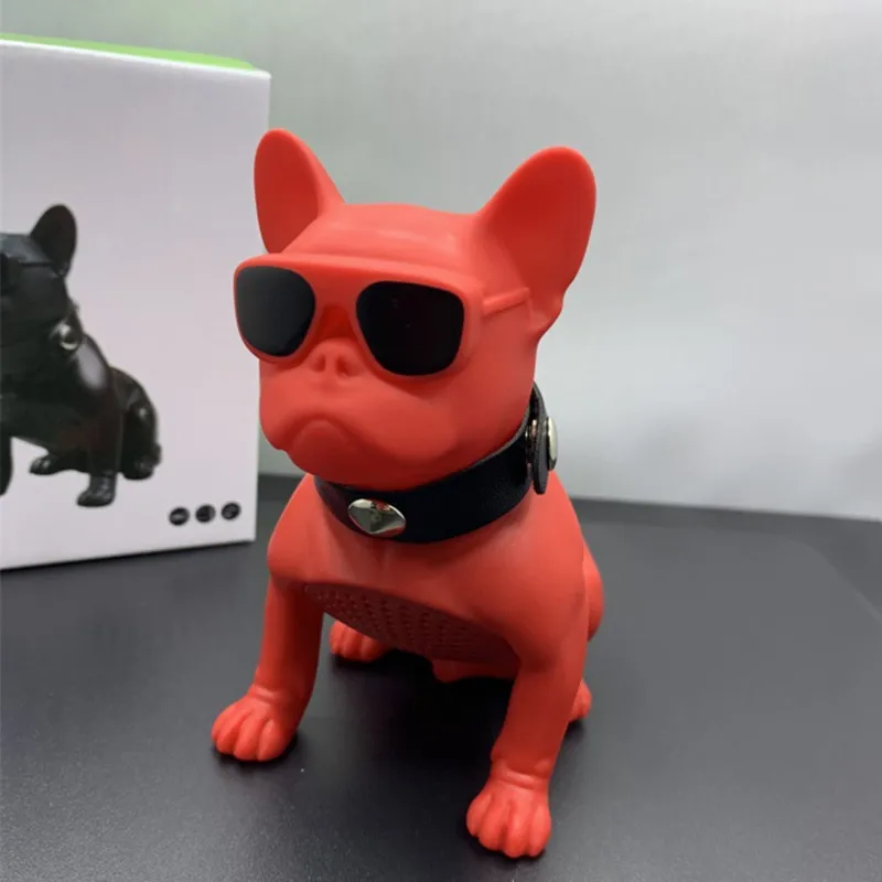 Bulldog MP3 Player Mobile Phone Bluetooth Speaker Full Body Dog Wireless Portable Cartoon Sound Desktop Audio AUX TF Card Music