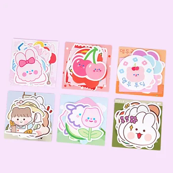 

12PCS Cute Bear Pink Cartoon Stickers Rabbit PVC Waterproof Stationery Adhesive Sticker For Kids Scrapbooking Diary Supplies