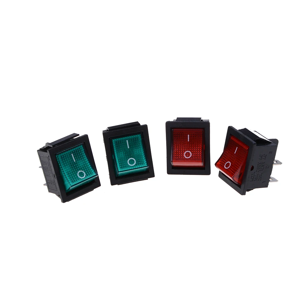 ZLinKJ 2 шт./лот 4 Pin 25x31мм переключатель кнопки включения/выключения лодки 250 В 15A