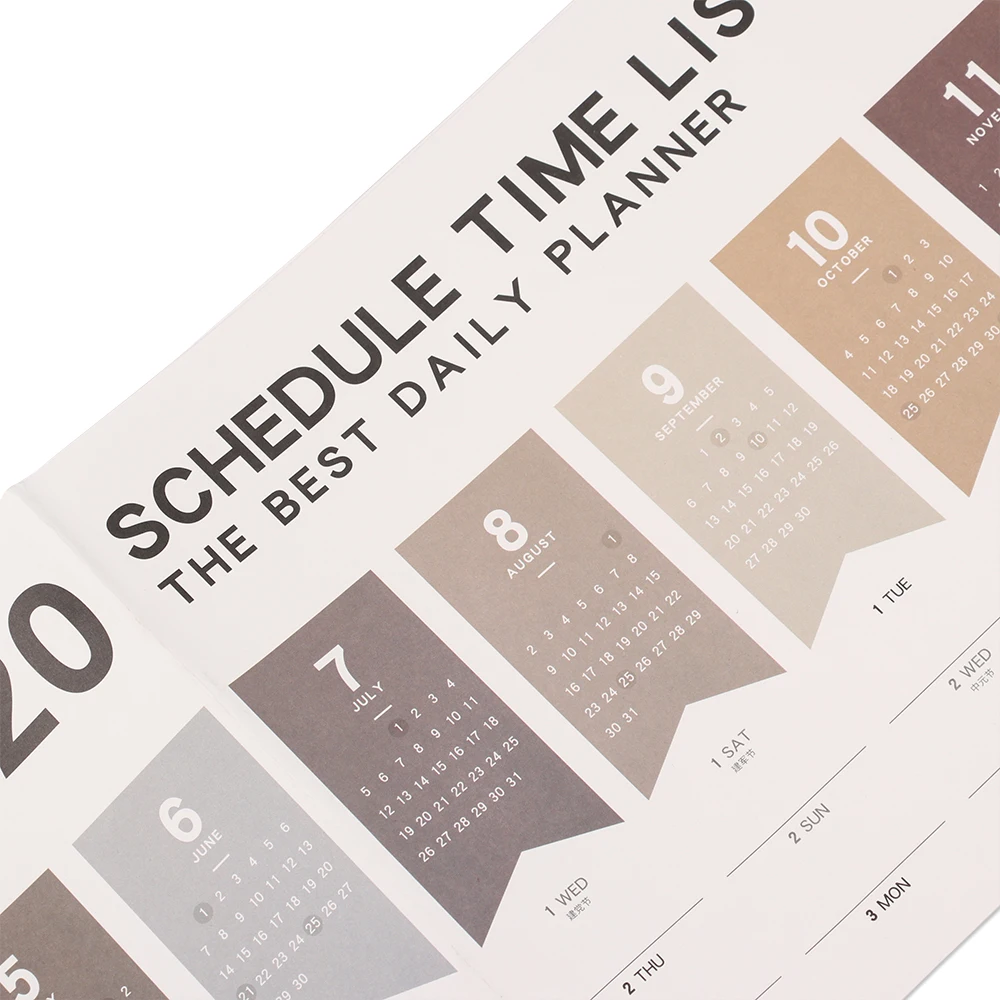 Год, настенный календарь, бумага, ежедневник, планировщик, заметки, 365 дней, ежедневный График обучения, ежедневный планировщик, памятка, время, знаки