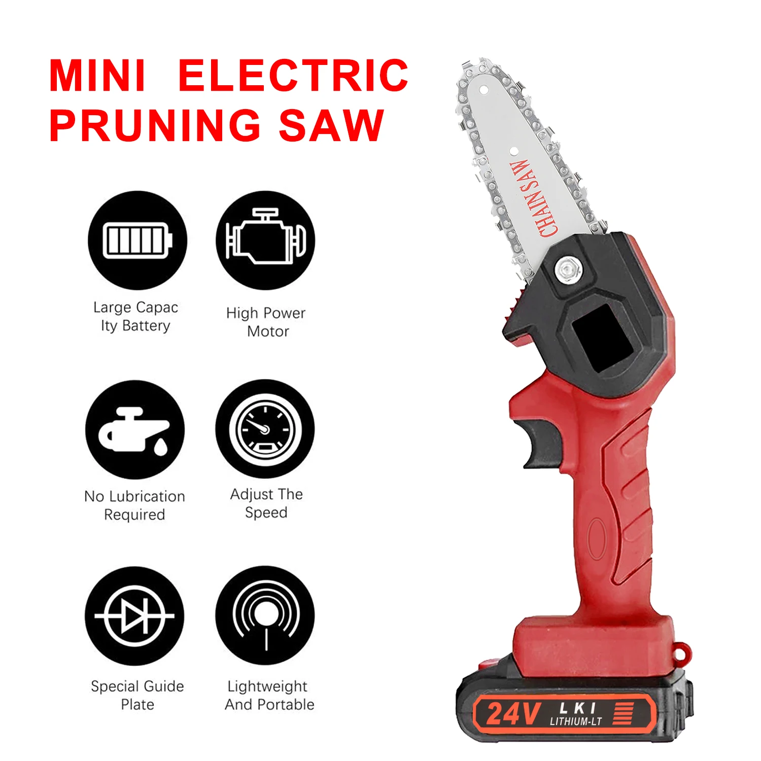 24V Mini Chainsaw 4-Inch 1500Mah Cordss Power Chain Saws 24V Mini Chainsaw 4-Inch 1500Mah Cordss Power Chain Saws