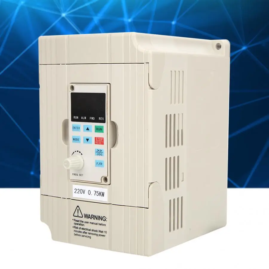 AC220V 0.75KW Универсальный частотно-регулируемым приводом инвертор однофазный Вход в 3-х фазный Выход преобразователь частоты хорошее тепловыделение