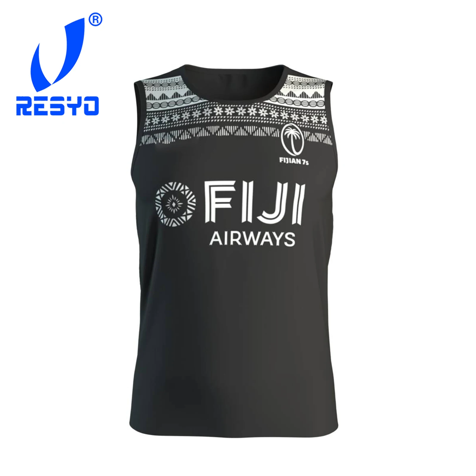 RESYO FOR 2020 FIJIAN Sevens MENS Vest RUGBY JERSEY Sport Singlet