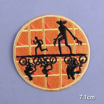 

Embroidery Patch Stranger Things Iron on Patches On Clothes Stickers Movie Embroidery Badges Stripe On Cloth Patch Appliques