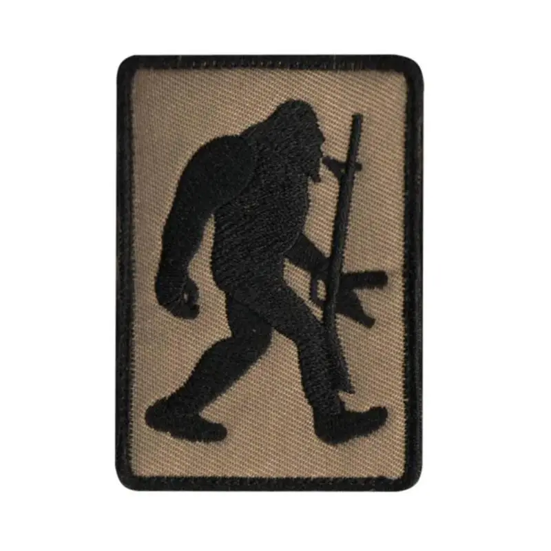 3D лесной король Bigfoot орангутанг нарукавная нашивка с вышивкой тактическая для поддержания боевого духа, раздел одежды нашивка на рюкзак значок