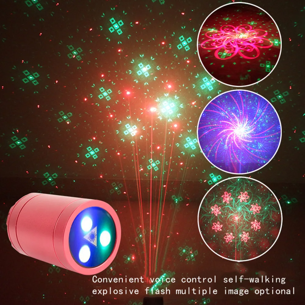 

USB Party Lights Stage lights Rechargeable Laser Lights Mini DJ Stage Effect Lights Laser Projection Family Magic Ball Lights