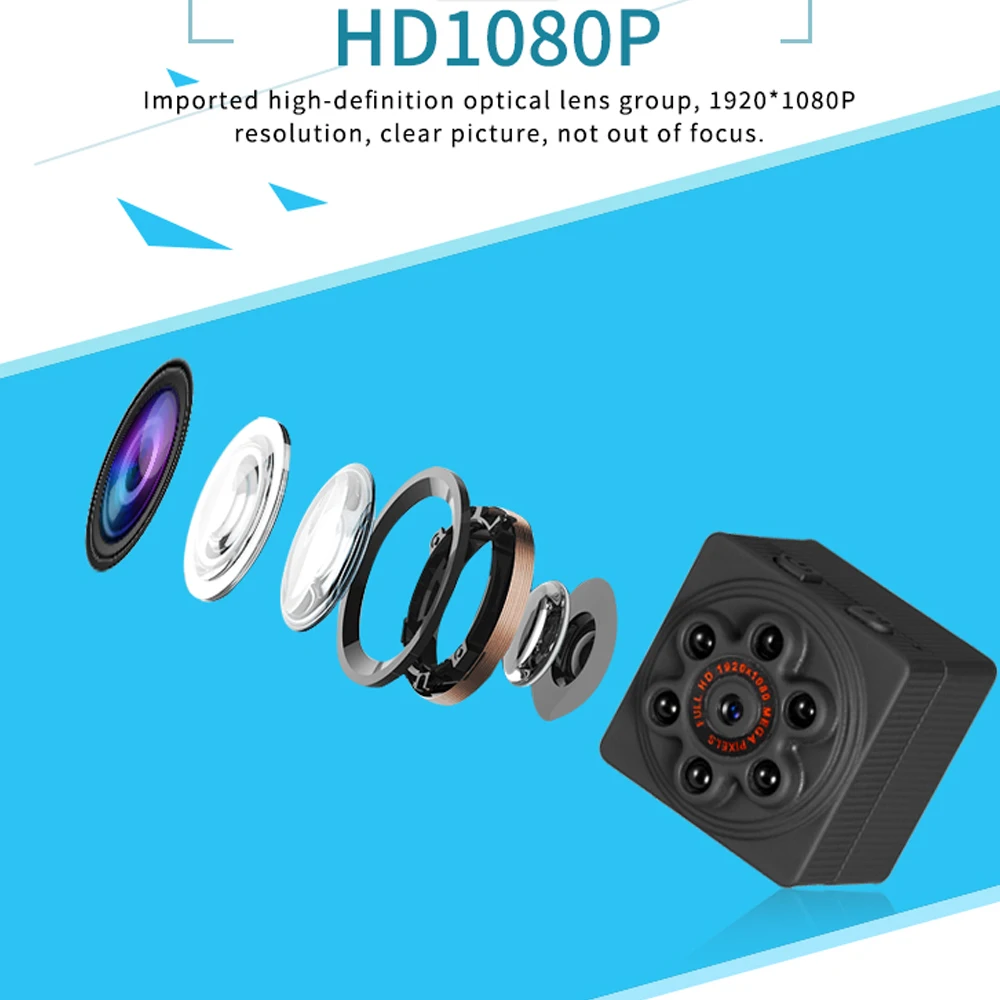 S1000 мини-камера 1080P Портативная Магнитная присоска камера s IR ночного видения видеокамера датчик движения DV рекордер Cam