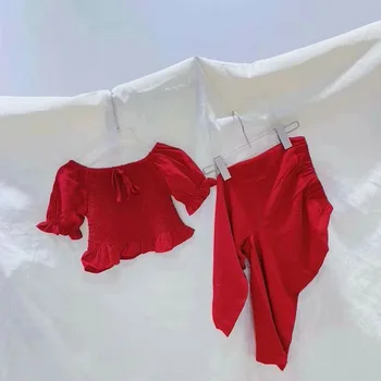 

Mihkalev Kids Clothes Set Summer 2020 Children Cotton Clothing Sets Tshirt +Pants Baby Girls 2pieces Outfits Tracksuit