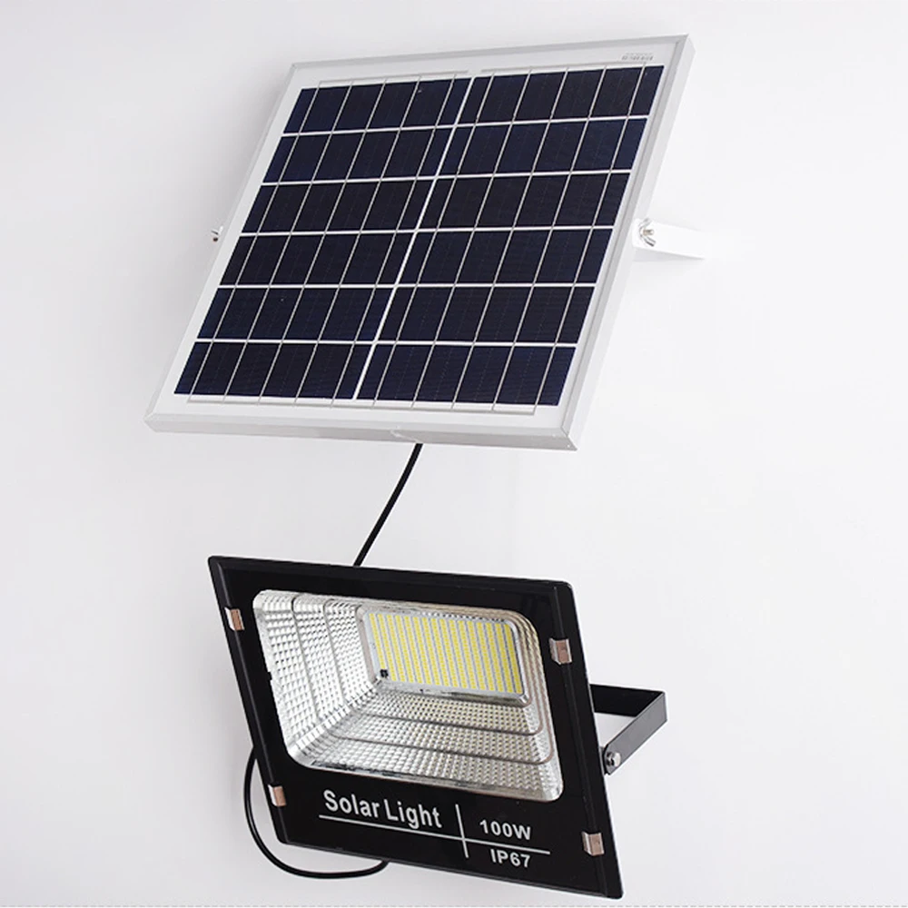 Control Remoto 2 X Foco 60w Panel Solar 