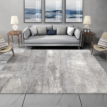 

Fashionable Modern Nordic Grind White Old Gray White Abstract Ink Living Room Bedroom Kitchen Bedside Carpet Floor Mat