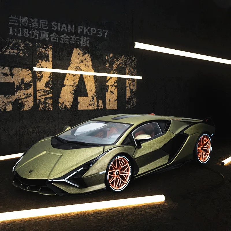 Модель спортивного автомобиля Bburago 1:18 Lamborghini Sian FKP37 коллекционная игрушка в