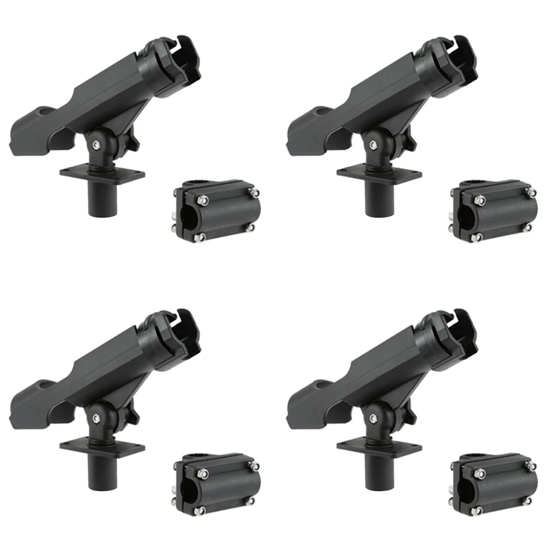 Kayak Canoe Boat Fishing Rod Rack Holder Rest Adjustable Removable 360 Degree Bracket Accessories |