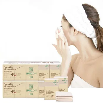 

4 Layers Bamboo Pulp Skin-friendly Pocket Tissue Toilet Paper Facial Tissue 10 Packs/piece Portable Napkin