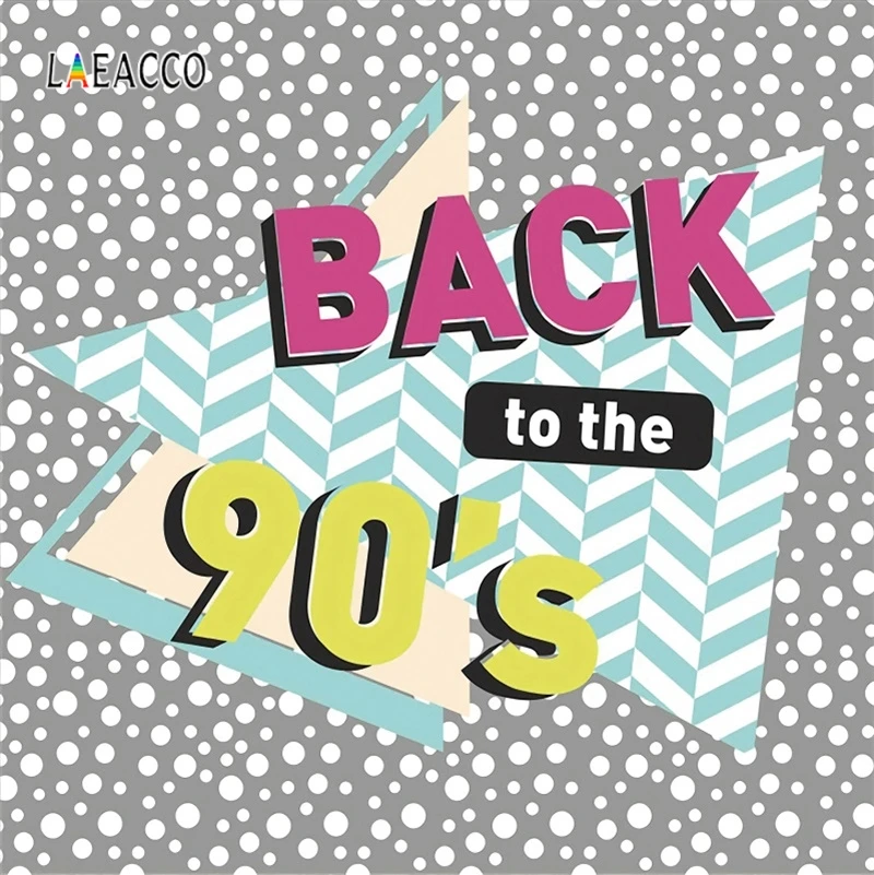 Вечерние декорационные фоны Laeacco Back To The 90's surprices для студийной фотосъемки |