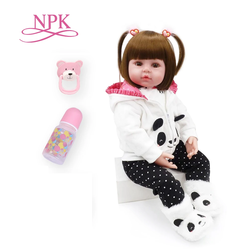 NPK Boneca Reborn 19 дюймов 48 см силиконовые виниловые Боди Детские куклы Reborn Bebe Реалистичная Модная Кукла Новорожденный Реалистичная мягкая кукла