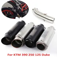 Слипоны Duke 390 мотоциклетная выхлопная труба глушителя+ средняя соединительная трубка для KTM Duke 390 125 250- Moto Escape с DB Killer
