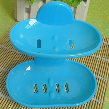 

Double-layer Soap Dish With Drain Hole For Bathroom Household Soap Holder With Suction Cup Punch-free