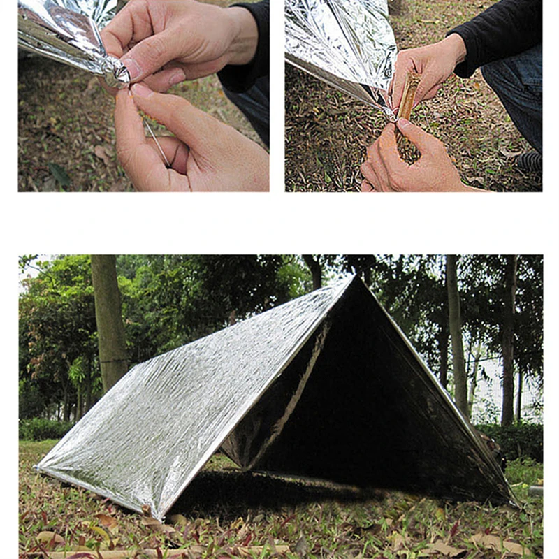First Aid Emergency Blanket Hypothermia Rescue First Aid Camp Keep Foil Mylar Lifesave Warm Heat Bushcraft Outdoor Thermal Dry Emergent Blanket Survival Kit