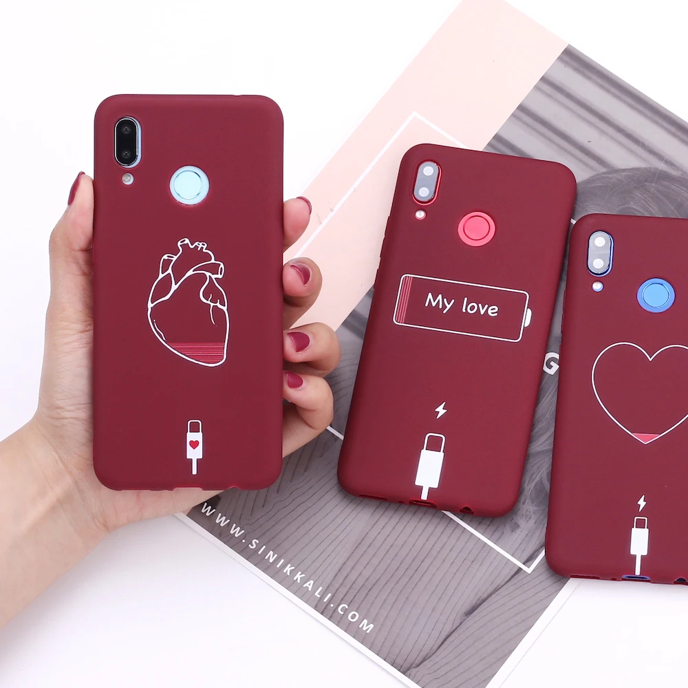 Для Xiaomi Mi Redmi Note 5 6 7 8 9 10 lite Pro Plus кабель питания с сердечками силиконовый чехол для