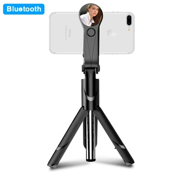 

Universal Phone Tripod Holder Selfie Stick Foldable Remote Control Bluetooth Selfie Stick with Mirror Table Holder Stand Support