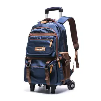

New Fashion Removable Children School Bags Waterproof for Girls Boys Trolley Backpack Kids 2/6 Wheels Bag Bookbag Travel Luggag